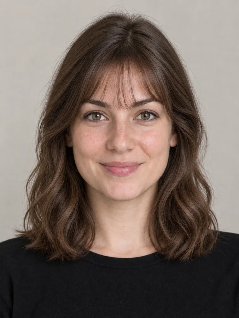 Schulterlang mit Wispy Bangs - mittellang