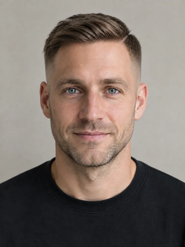 Comb Over mit Fade - kurz