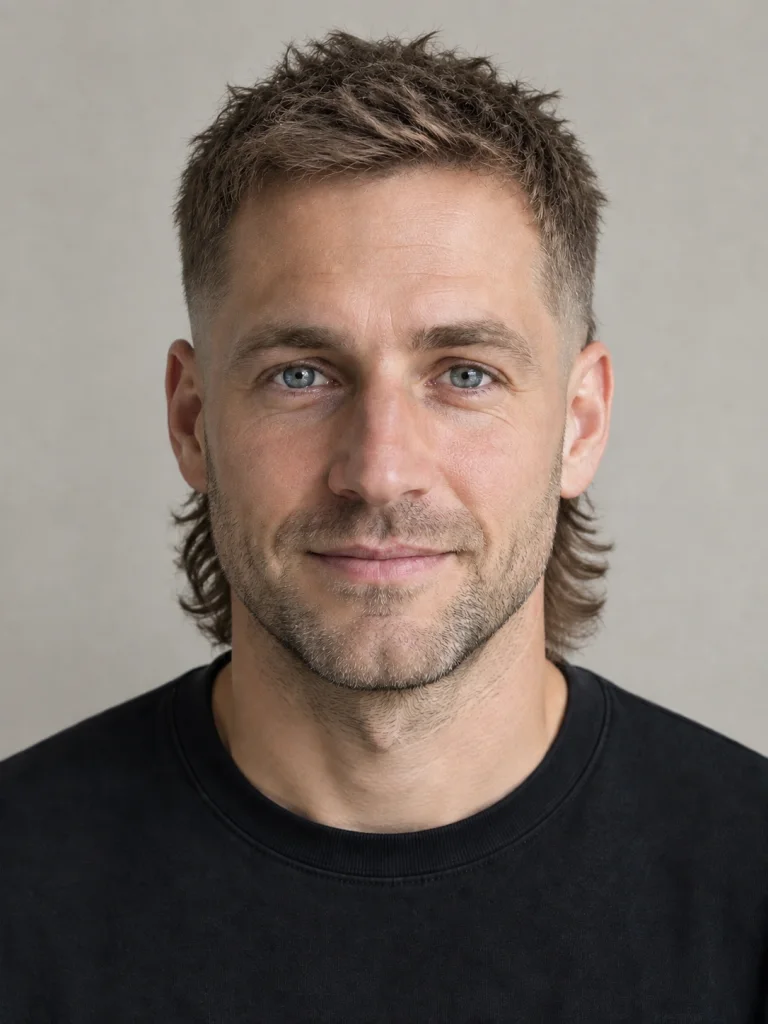 Moderner Mullet - mittellang