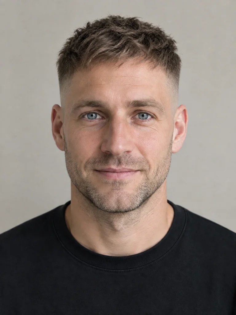 Textured Crop mit Fade - kurz