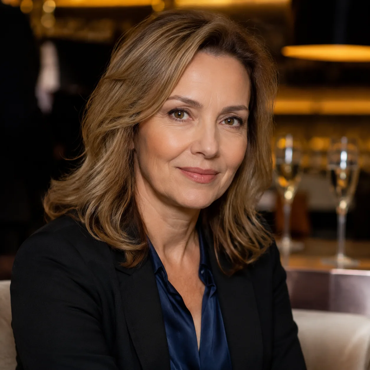 Junggesellinnenabschied-Porträt in eleganter Lounge