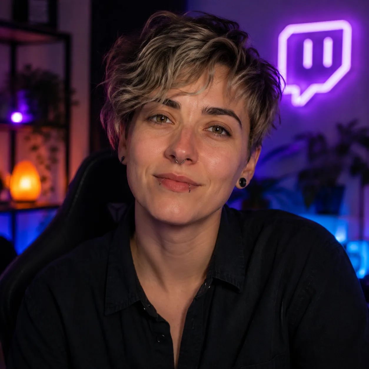 Twitch-Profilbild mit dezenter Lichtstimmung