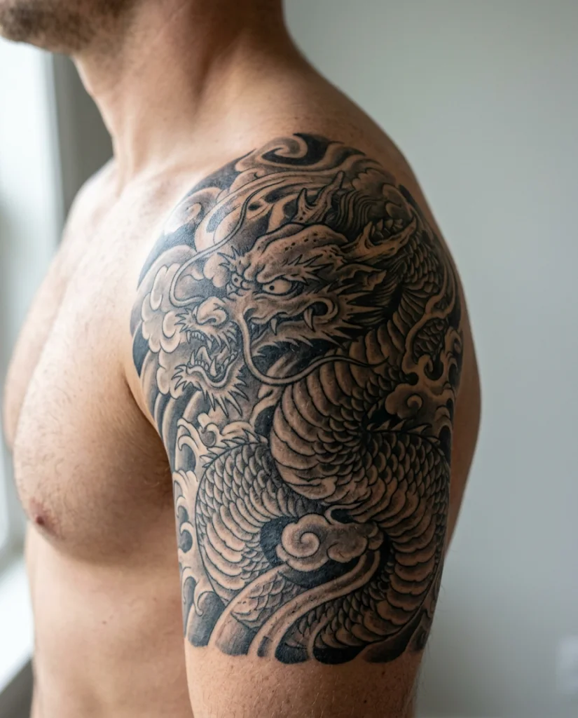 Drache - Schulter