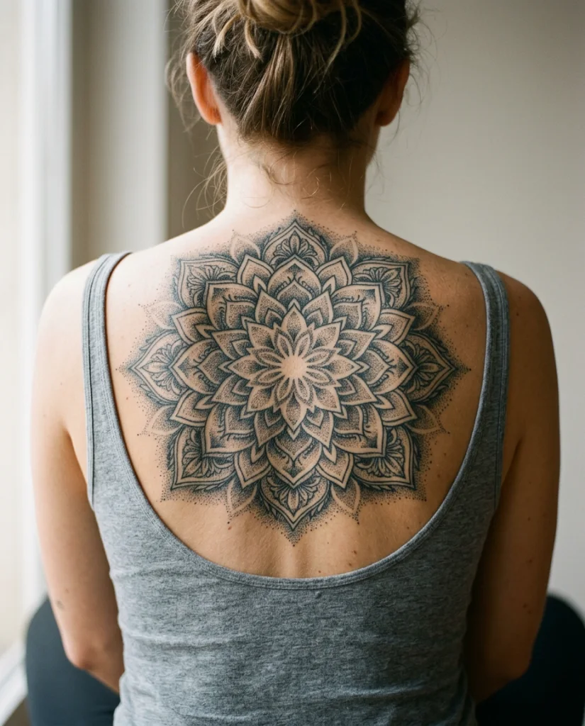 Mandala auf dem Rücken - Rücken
