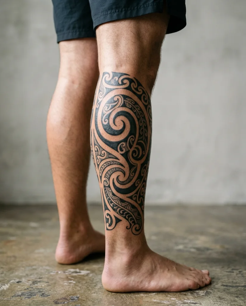 Maori an der Wade - Wade