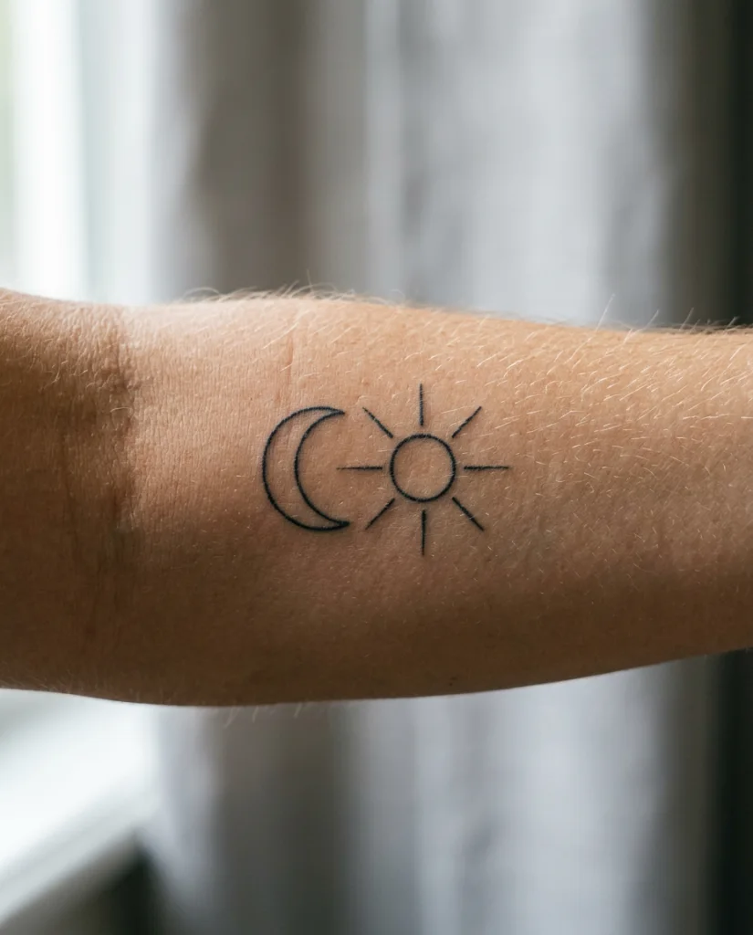 Sonne und Mond (Paar) - Unterarm