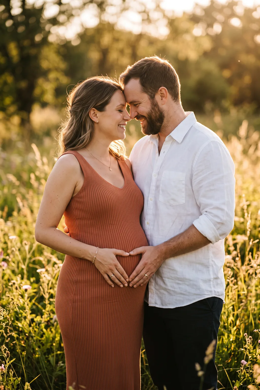 Babybauch-Shooting mit Partner