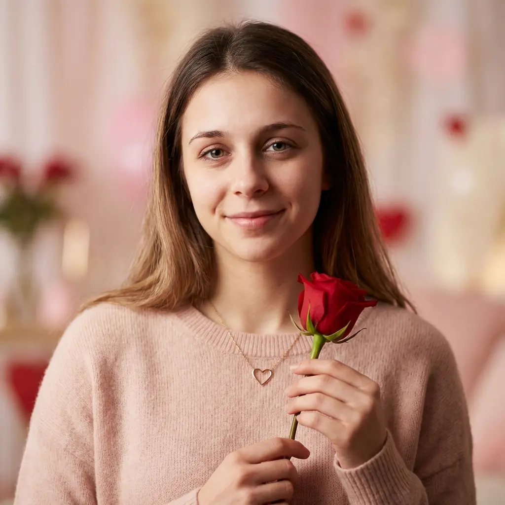 Valentinstag-Porträt
